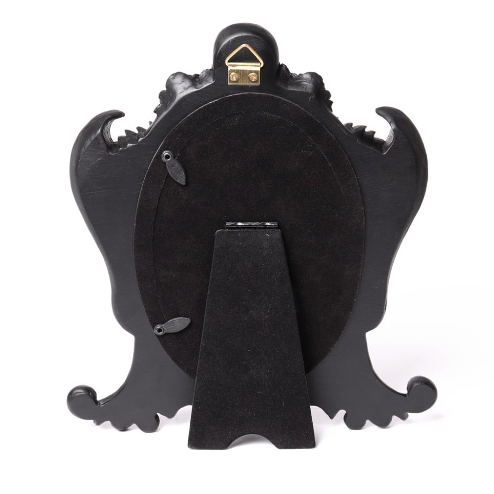 Alchemy Gothic Skulls Dragons Bat Black Frame Desk or Wall Mirror New in Box - Picture 3 of 3